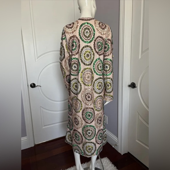 Blanka The Label Pink Sequin Duster Jacket Size Large - Picture 5 of 6